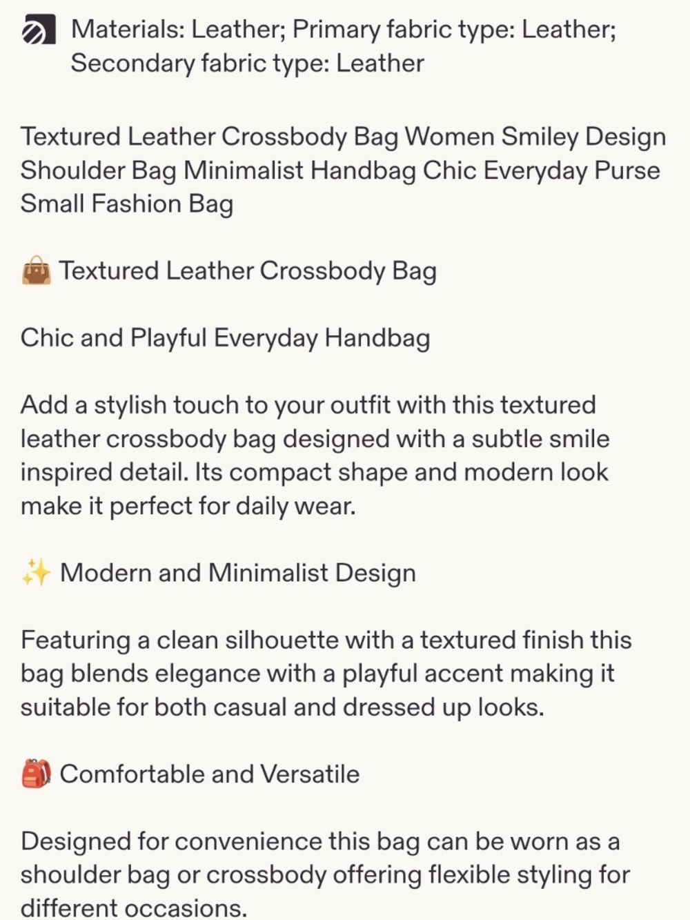 Textured Leather Brown Handbag/Crossbody Structured Top Handle NWT - Picture 6 of 6
